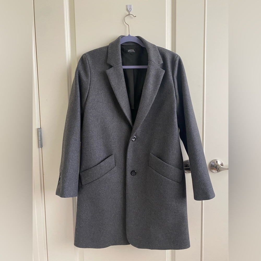 A.P.C. OVERCOAT in grey size L
